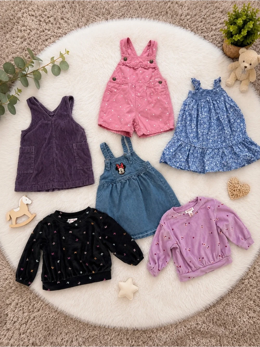 18M Baby girl Bundle Disney, Carter’s, Cat & Jack, Carhartt 6 Pieces